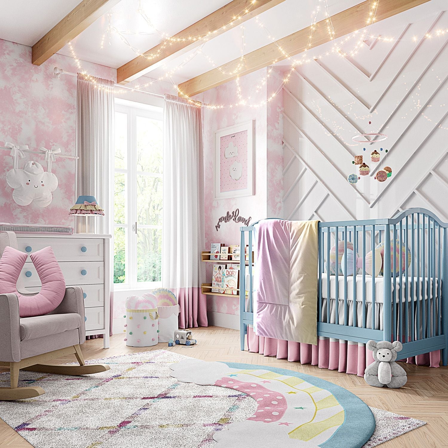 Piece Tie Dye Candy Colors Crib Bedding Set – Grão de Gente